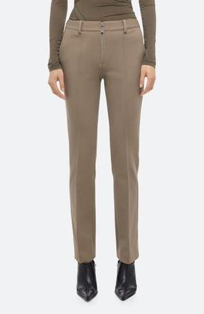 Helmut Lang Pintuck Pleat Slim Pants in Taupe at Nordstrom Rack, Size 12