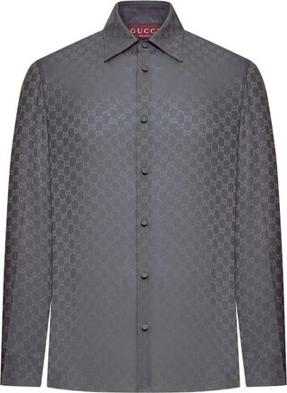 Gucci GG Jacquard Silk Shirt