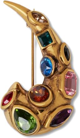 Etro Spilla con stampa paisley - Oro