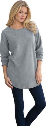Roaman's Fleece Fleece Tunic in Gunmetal at Nordstrom, Size 16