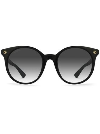 Gucci Interlocking G sunglasses - women - Acetate - 52 - Black