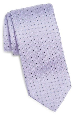 Canali Geometric Silk Tie in Light Purple at Nordstrom