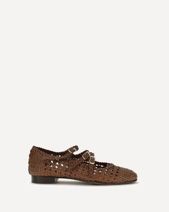 Carel Ballerine Mary-Jane in pelle intrecciata Woman 36.5