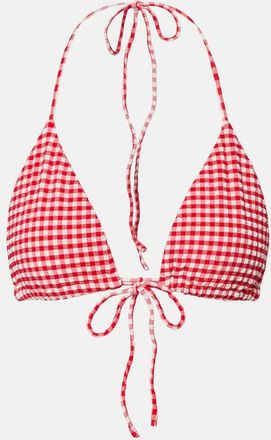 Montce Swim Top de bikini Emma de sirsaca a cuadros Vichy