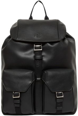 Calvin Klein Mens CARGO FLAP BACKPACK LV04D3127G Backpack, Black (Black), One Size