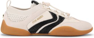 Steve Madden Womens Suede Biscottie Cream Sneakers
