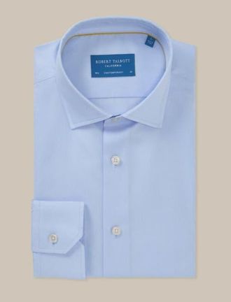 Robert Talbott Reynolds Twill Contemporary Fit Shirt in Light Blue at Nordstrom, Size 15.535