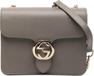 Gucci Pre-owned Gucci Small Dollar Calfskin Interlocking G Crossbody Ladies 510304 527620