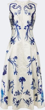 Erdem Floral twill midi dress