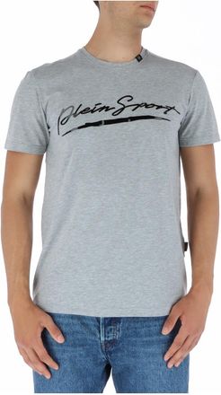 Plein Sport Handtekening Logo Korte Mouwen T-shirt