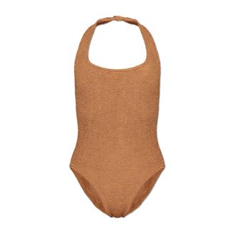 Hunza G One-piece, female, Brown, Size: ONE SIZE Sandy One-piece Swimsuit