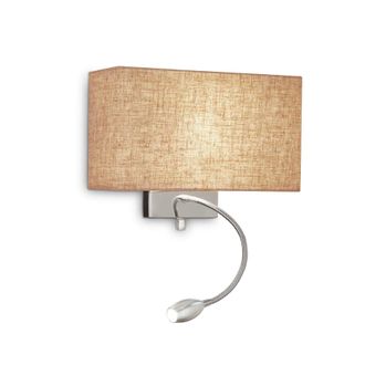 Netlighting Hotel 1 Light Indoor Wall Light Canvas E27 in Yellow