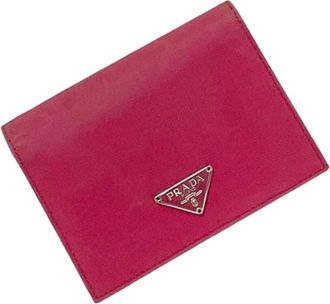 Prada Pre-owned Wallets, female, Pink, Size: ONE SIZE Pre-owned Nylon Wallet