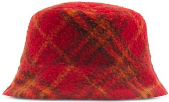 Burberry Cappello bucket reversibile - Rosso
