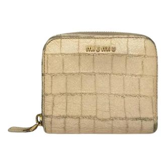 Miu Miu Portafoglio in pelle Pre-owned - - Pre-owned - Donna - Beige - ONE SIZE