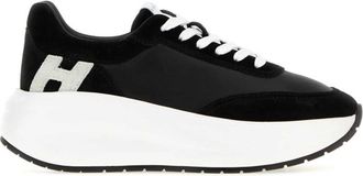 Hogan Black Lace Up Sneakers