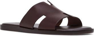 Steve Madden Levvy Slide Sandal in Brown Leather at Nordstrom, Size 13
