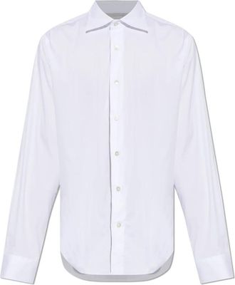 Eleventy Klassiek Shirt - Heren - Zakelijke Overhemden - Wit - M - Katoen - Overhemden