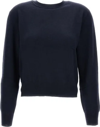 Lisa Yang Mid-Weight Pure Cashmere Sweater with Crewneck and Dropped Shoulders