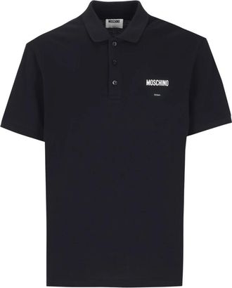 Moschino Polo Shirt van Katoen - Heren - Polos - Zwart - M - Katoen - Tops
