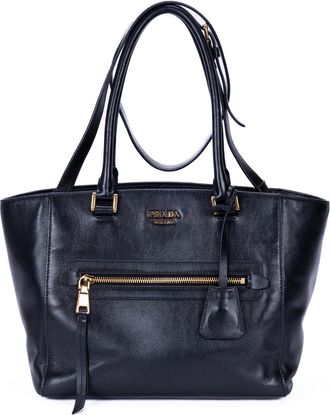 Prada Glace Twin Pocket Tote Schoudertas