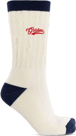 Golden Goose Calzini Bicolore In Maglia A Coste-Donna