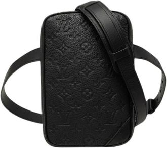 Louis Vuitton Pre-owned Utility Side Bag Monogram Taurillon Shoulder Bag - Heren - Vintage Heuptassen - Zwart - ONE Size - Leer - Vintage