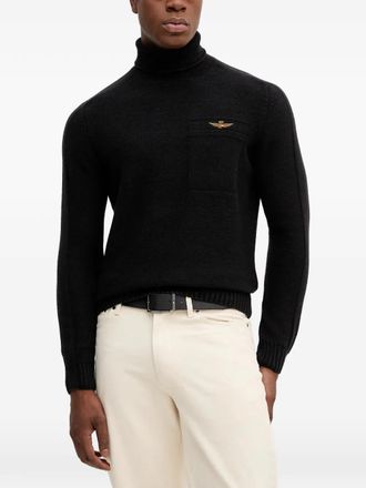 Aeronautica turtleneck sweater - Nero