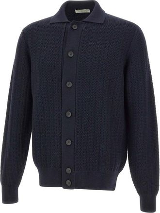 FILIPPO DE LAURENTIIS Truien & Vesten, Heren, Blauw, 3Xl, Wol, Extrafijne Merino Wollen Trui