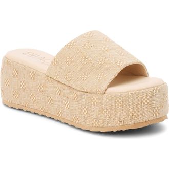 Matisse Footwear Pismo Platform Wedge Sandal in Sand Multi Jute at Nordstrom, Size 10