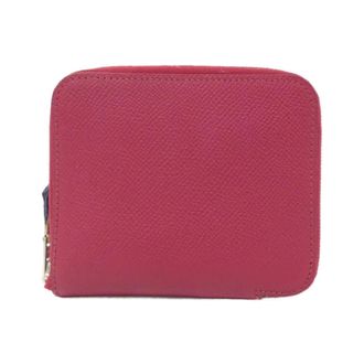 Herm&egrave;s Silkin Ruby Epsom Leather Silk Coin Purse/Coin Case (Pre-Owned)