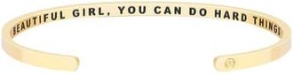 Mantra Beautiful Girl, You Can Do Hard Things bracelet in Inside - Yellow Gold at Nordstrom