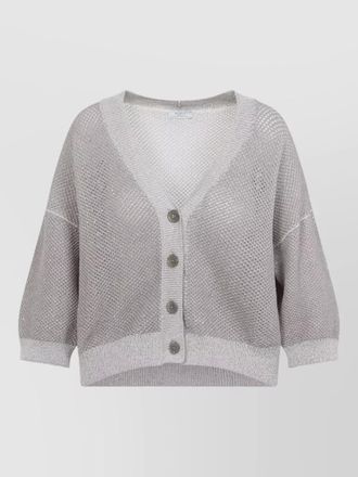 PESERICO tricot cardigan long sleeves v neckline