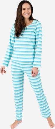 Leveret Womens Loose Fit Cotton Matching Family Pajamas, Fun & Character Themes in Orca Stripes at Nordstrom, Size X-Large