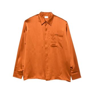 Saint Laurent Chest-Pocket Shirt - male - Saint Laurent - Formal Shirts - Orange - XL - Shirts