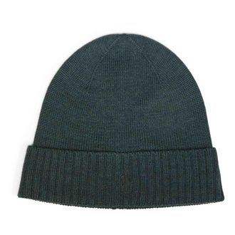 Polo Ralph Lauren Geribbelde muts met geborduurd logo - Heren - Accessoires - Groen - Maat: ONE Size Zijde