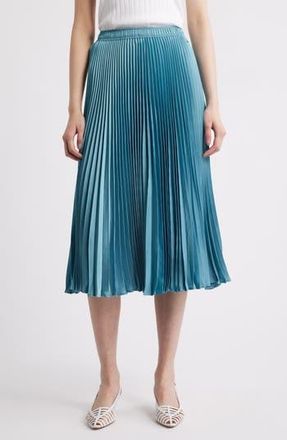 BOSS Vlysola Pleated Midi Skirt in Bt Bu at Nordstrom Rack, Size X-Large