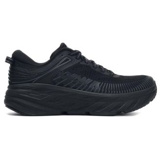 Hoka One One Hoka Bondi 7 Textile Synthetic Mens Lace Up Trainers - Black Black - Size:UK 10.5