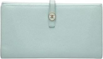 Chanel Pre-owned Wallets, female, Blue, Size: ONE SIZE Pre-owned Vintage Leather Wallet