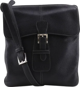 Loewe Black Leather Shoulder Bag (Pre-Owned)