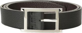 Orciani Zwarte Omkeerbare Leren Riem voor Mannen - Heren - Riemen - Zwart - 120 CM - Accessoires