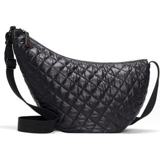 MZ Wallace Metro Smile Shoulder Bag in Black at Nordstrom