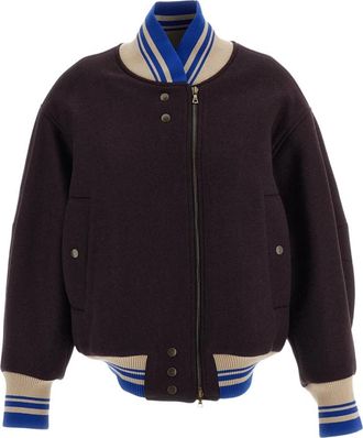 Dries Van Noten Bomber Oversize - Dames - Bomber jackets - Bruin - XS - Wol - Jassen