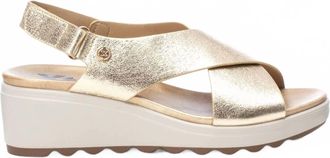 Xti Womens Criss-Cross Strap Sandals In Gold