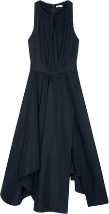 Givenchy asymmetrische poplin maxi-jurk met strik