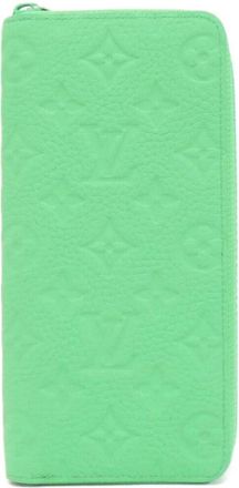 Louis Vuitton Green Leather Long Wallet (Bi-Fold) (Pre-Owned)