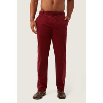 Mr Turk Dirk Straight Leg Trouser in Wine at Nordstrom, Size 31