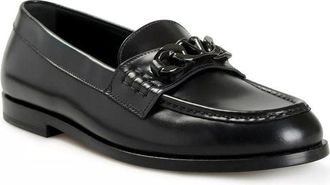 Valentino Garavani Mens Black Leather Slip-On Loafers