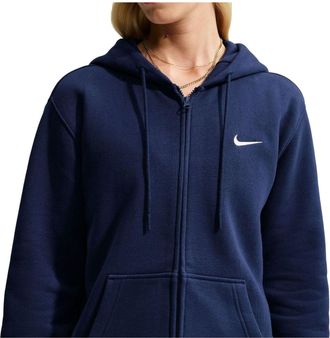 Nike (WMNS) Nike Studio Fleece Medium Weight Hoodie Midnight Navy Sail IR8304-410
