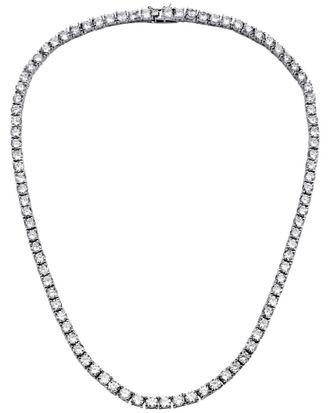 Genevive Silver Cz Necklace